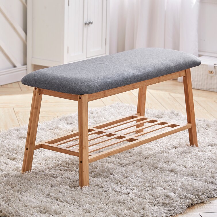 Wayfair upholstered shop storage bench